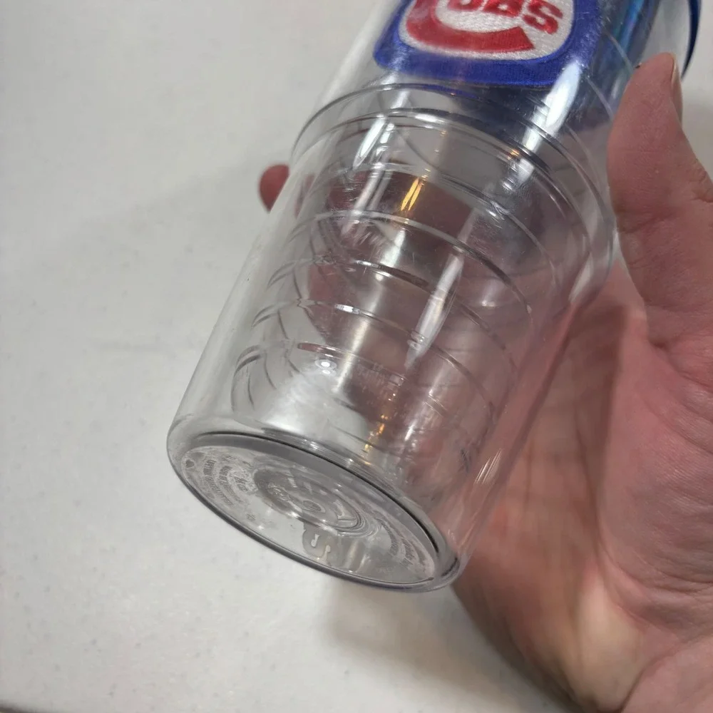 Tervis Chicago Cubs MLB Insulated Tumbler 24oz Clear Blue Travel Mug Lid Patch